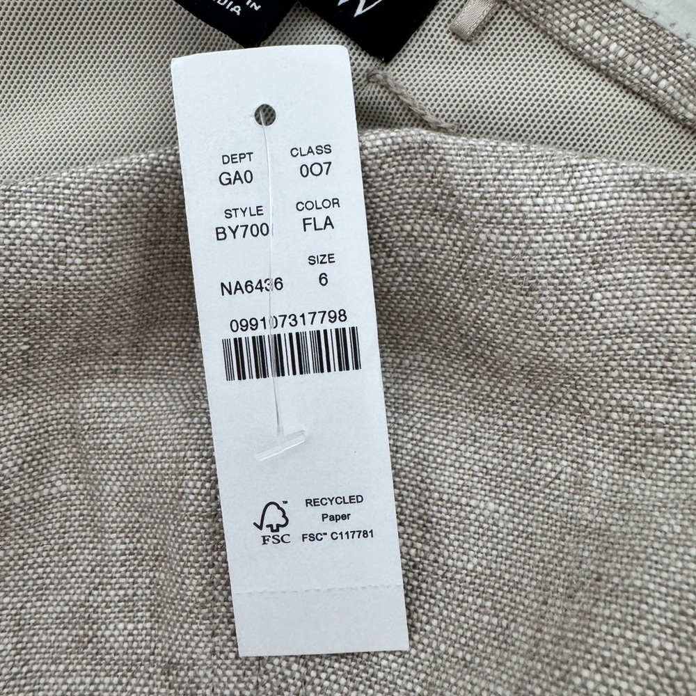 NWT J.Crew Cropped bustier peplum top in heavyweight linen - Picture 5 of 5